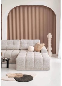 Béžová rozkladacia modulárna rohová pohovka s úložným priestorom (pravý roh) Lulu – Miuform