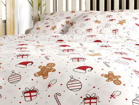 Bavlnené obliečky GINGER JOY biele Rozmer obliečky: 70 x 90 cm | 140 x 200 cm