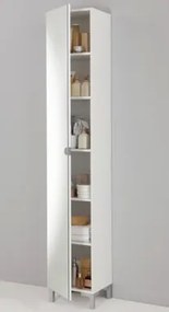 Úzka skrinka so zrkadlom a policami Tarragona, biela%