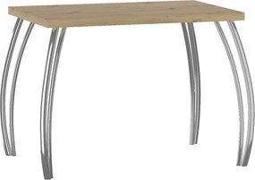 Vintino Jedálenský stôl ELIANO 101 × 67 cm – dub artisan/ chróm