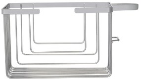 Kúpeľňová polička bez vŕtania z nehrdzavejúcej ocele v lesklej striebornej farbe Valognes – Wenko