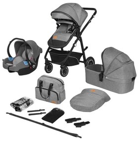 Lionelo - Kombinovaný kočík 3 v 1 BIANKA Kamenná sivá