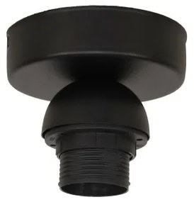 Duolla - Nástenné svietidlo TOKYO RATTAN 1xE27/15W/230V pr. 50 cm strieborná/čierna