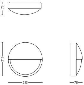 Philips 16455/93/16 - LED vonkajšie nástenné svietidlo CAPRICORN LED/6W IP44