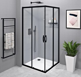Gelco Gelco, SIGMA SIMPLY BLACK obdĺžniková sprchová zástena 1200x1100 mm, L/P varianta, rohový vstup, GS2112B-02