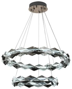 LED Stmievateľný luster na lanku LED/65W/230V 3000-6500K chróm + diaľkové ovládanie