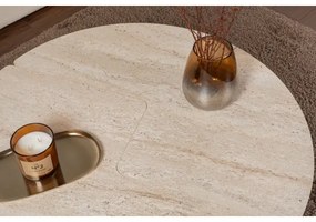 Konferenčný stolík LUVIA, mramorový dekor, béžový