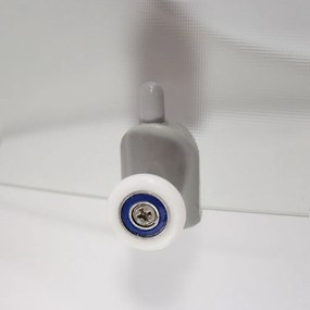 Mereo Mereo, Sprchový box, štvrťkruh, so strieškou, s vaničkou, satin ALU, sklo Point, zadne steny biele, MER-CK35122KBSW