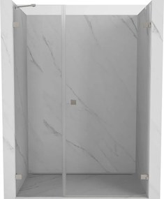 Mexen Lunar-B, pravé otočné sprchové dvere 140 cm, 8mm číre sklo, oceľový profil, 832S-140-050-97-00-P
