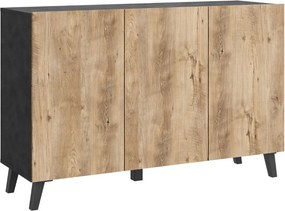 Loftová klasická komoda 120 cm matera/gaštan na nožičkách Phuket SB120