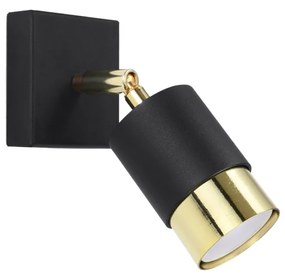 Bodové svietidlo Nero, 1x čierne kovové tienidlo, (možnosť polohovania), g