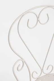 Béžová kovová záhradná stolička Etienne – Bizzotto