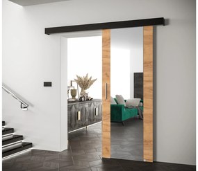 Posuvné dvere 80 cm Slavdro 2 (craft zlatý + čierna matná). Akcia -6%. Vlastná spoľahlivá doprava až k Vám domov. 1108809