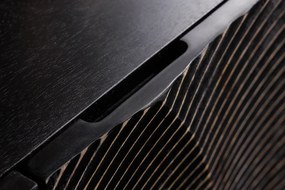 Komoda Golden Sunset 140 cm z mangového dreva v čiernom prevedení