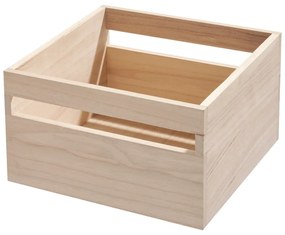 Úložný box z dreva paulownia iDesign Eco Wood, 25,4 x 25,4 cm