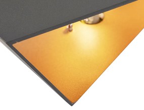 Nástenná lampa Fold sivá s meďou