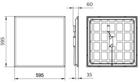 Philips - LED Panel podhľadový PROJECTLINE LED/36W/230V 59,5x59,5 cm
