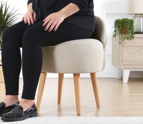 Designový taburet CORVILE krémový