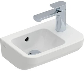 VILLEROY &amp; BOCH Architectura závesné umývadielko s otvorom vpravo, s prepadom, 360 x 260 mm, biela alpská, s povrchom CeramicPlus, 437336R1