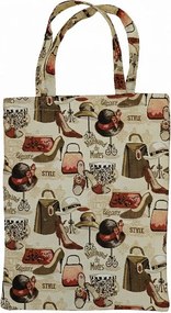 Taška Boutique de Paris – svetlá 33 × 41 cm