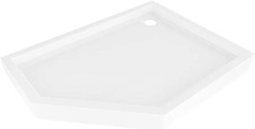 Mexen Flow+, päťuholníková sprchová vanička, pravá, 90 x 80 cm, biela lesklá, 46P108090RH