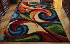 Moderný viacfarebný koberec Magic ARA – obdĺžnikový dizajn Rozmer: 250x350 cm