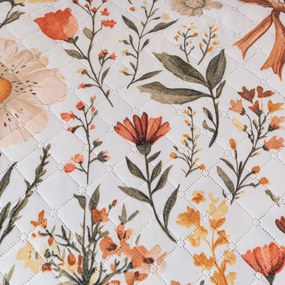 Prehoz na posteľ FLORAL RIBBON, krémový Rozmer: 170 x 210 cm