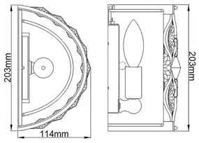 Feiss FE-LUCIA1 - Nástenné svietidlo LUCIA 1xE14/40W/230V