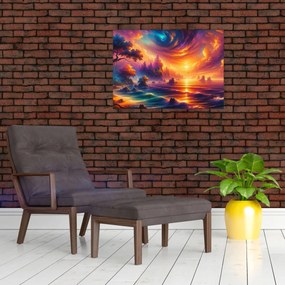 Sklenený obraz - Magický svet (70x50 cm)