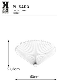 Markslöjd 108702 - Stropné svietidlo PLISADO 3xE14/40W/230V pr. 50 cm biela