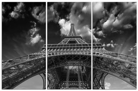 Obraz na plátne - Eiffelova veža - pohľad zdola 135ČB (105x70 cm)