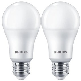 SADA 2x LED Žiarovka Philips A67 E27/13W/230V 4000K