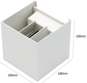 LED Vonkajšie nástenné svietidlo 2xLED/3W/230V IP54 biela