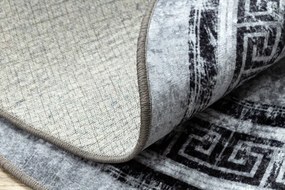 Koberec MIRO 51254.802 mramor / grécky, sivý / čierny kruh