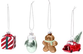 Vianočné prívesky, 4 ks