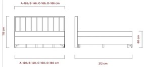 Čalúnená posteľ s matracmi a topperom s úložným priestorom ALICIA 160x200 cm béžová