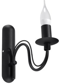 Nástenné svietidlo MINERWA 1xE14/40W/230V čierna