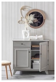 Svetlosivá nízka detská komoda z borovicového dreva 98x93 cm Lily – WOOOD