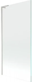 Mexen Next L, 1-krídlová vaňová zástena 90 x 150 cm, transparent, 6mm číre sklo, profil brúsená oceľ, 895-090-000-03-00-97