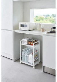 Biely kovový pojazdný regál 42x60 cm Tower – YAMAZAKI