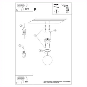 Stropné svietidlo v prírodnej farbe so skleneným tienidlom 12x12 cm Rayer – Sollux