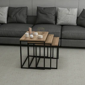 Skladací stôl Evia Walnut, 3 ks
