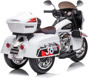 LEAN CARS Nabíjateľná trojkolesová motorka Goldwing White