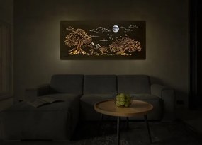 Svietiaci obraz na stenu Štyri stromy