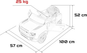 Elektrické autíčko Land Rover Defender oranžové