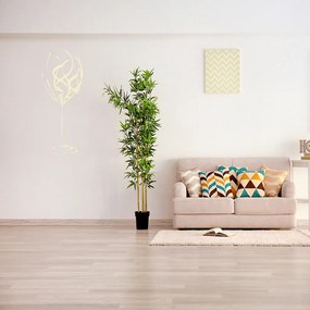 Veselá Stena Samolepka Pohár na víno Farba: béžová, Veľkosť: 40 x 100 cm