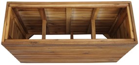 Kvetináč HWC-L21, 41x63x23cm, akáciové drevo - hnedá