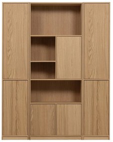 Modulárna knižnica v dekore duba v prírodnej farbe 157x199 cm Modulair – vtwonen