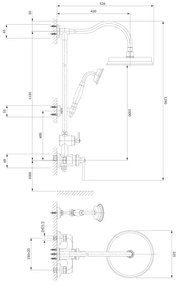 OMNIRES AM5244CR - Sprchová sada s batériou ARMANCE lesklý chróm