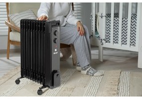 G21 Merapi olejový radiátor, 11 rebier, 2500 W,čierny